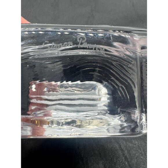 Simon Pearce Crystal Desk Clock with Boston Red Sox Logo Works - Picture 7 of 9